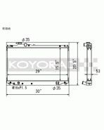 Toyota Supra MK4 93-98 3.0L Koyo Racing Performance Aluminium R-Core Radiator Toyota Supra MK4 93-98 3.0L Koyo Racing Performance Aluminium R-Core Radiator