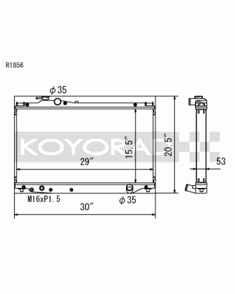 Toyota Supra MK4 93-98 3.0L Koyo Racing Performance Aluminium R-Core Radiator Toyota Supra MK4 93-98 3.0L Koyo Racing Performance Aluminium R-Core Radiator