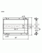 Nissan 350Z 3.5L V6 07-08 Koyo Racing V Series Aluminium Radiator