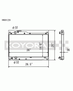 Honda S2000 00-09 Koyo Racing Performance Aluminium V-Core Radiator Honda S2000 00-09 Koyo Racing Performance Aluminium V-Core Radiator