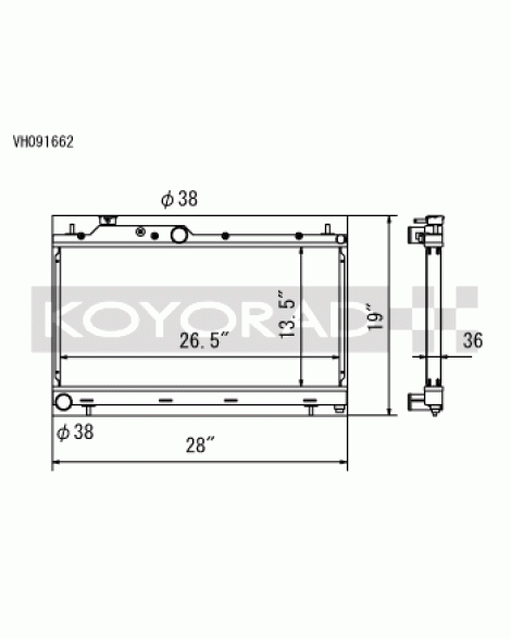 Subaru WRX / STI 08-21 Koyo Racing Performance Aluminium Radiator Hyper V Core Subaru WRX / STI 08-21 Koyo Racing Performance Aluminium Radiator Hyper V Core