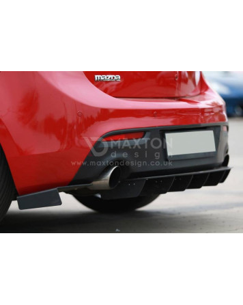 Mazda 3 MPS MK2 Mazdaspeed Maxton Design Racing Rear Side Splitters