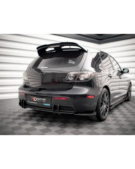 Mazda 3 MPS MK1 07-09 Mazdaspeed Maxton Design Street PRO Rear Side Splitters + Flaps
