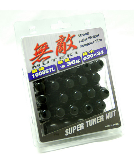 Muteki Closed End Lug Nuts Black M12x1.50 (20pcs) Muteki Closed End Lug Nuts Black M12x1.50 (20pcs)