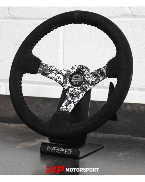 NRG Black Suede w/Digi-Camo Spokes Deep Dish Steering Wheel 350mm NRG Black Suede w/Digi-Camo Spokes Deep Dish Steering Wheel 350mm