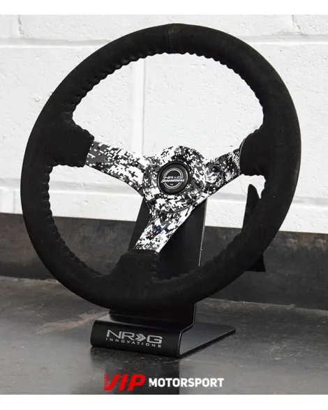 NRG Black Suede w/Digi-Camo Spokes Deep Dish Steering Wheel 350mm NRG Black Suede w/Digi-Camo Spokes Deep Dish Steering Wheel 350mm