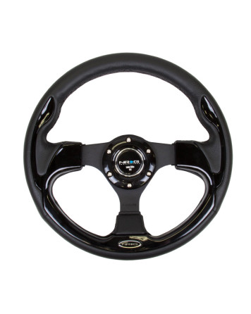 NRG Pilota Series Steering Wheel 320mm Black w/Gloss Black Trim