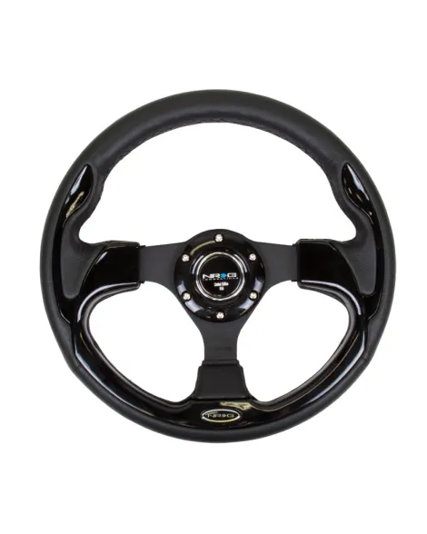 NRG Pilota Series Steering Wheel 320mm Black w/Gloss Black Trim NRG Pilota Series Steering Wheel 320mm Black w/Gloss Black Trim