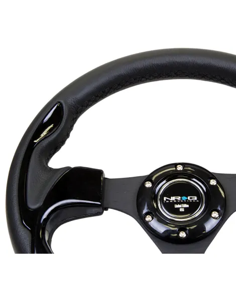 NRG Pilota Series Steering Wheel 320mm Black w/Gloss Black Trim NRG Pilota Series Steering Wheel 320mm Black w/Gloss Black Trim