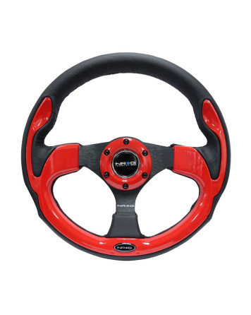 NRG Pilota Series Steering Wheel 320mm Black w/Red Trim