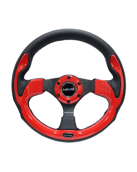 NRG Pilota Series Steering Wheel 320mm Black w/Red Trim NRG Pilota Series Steering Wheel 320mm Black w/Red Trim