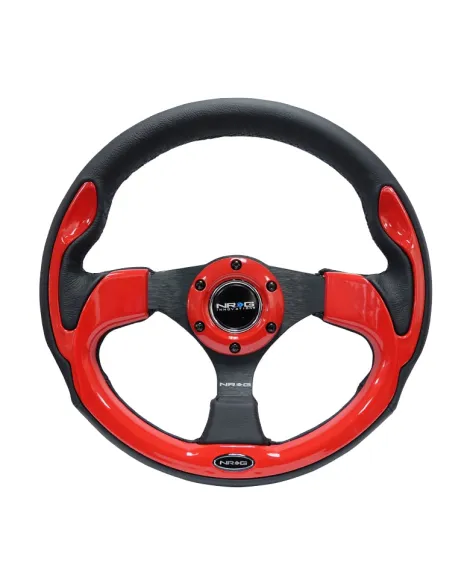 NRG Pilota Series Steering Wheel 320mm Black w/Red Trim NRG Pilota Series Steering Wheel 320mm Black w/Red Trim