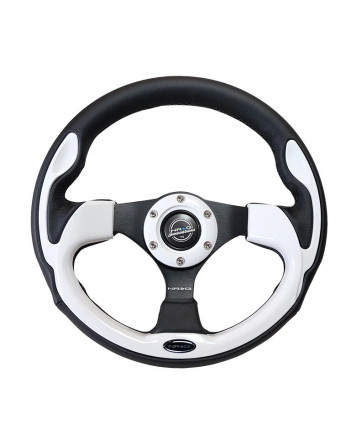 NRG Pilota Series Steering Wheel 320mm Black w/White Trim