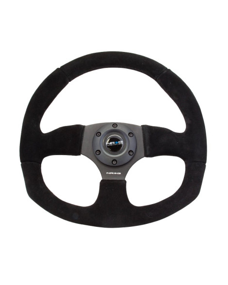 NRG Flat Bottom Steering Wheel 320/330mm Suede w/Black Stitching NRG Flat Bottom Steering Wheel 320/330mm Suede w/Black Stitching