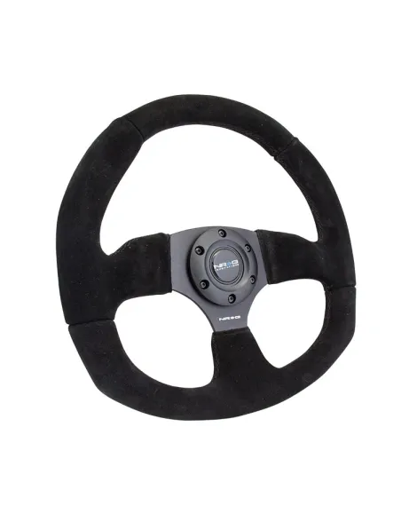 NRG Flat Bottom Steering Wheel 320/330mm Suede w/Black Stitching NRG Flat Bottom Steering Wheel 320/330mm Suede w/Black Stitching