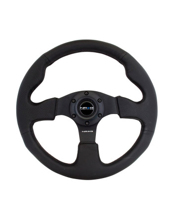 NRG Racing Steering Wheel 320mm Black Leather w/Black Stitching