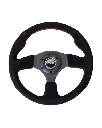 NRG Racing Steering Wheel 320mm Suede w/Red Stitching
