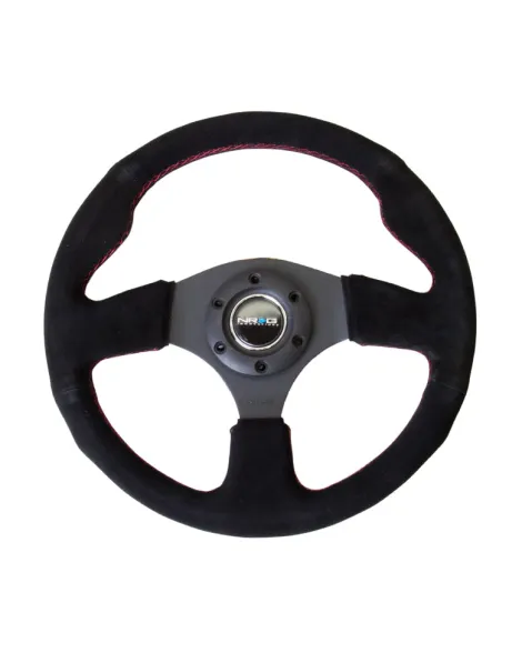 NRG Racing Steering Wheel 320mm Suede w/Red Stitching NRG Racing Steering Wheel 320mm Suede w/Red Stitching