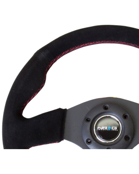 NRG Racing Steering Wheel 320mm Suede w/Red Stitching NRG Racing Steering Wheel 320mm Suede w/Red Stitching