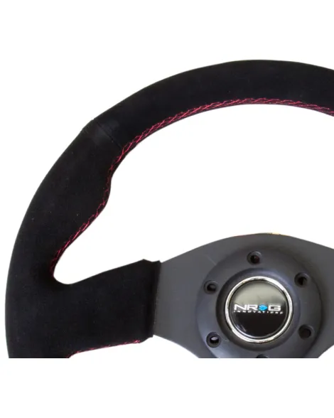NRG Racing Steering Wheel 320mm Suede w/Red Stitching NRG Racing Steering Wheel 320mm Suede w/Red Stitching
