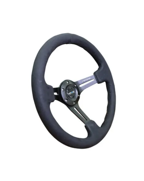 NRG Deep Dish Steering Wheel 350mm Alcantara w/Black Spokes NRG Deep Dish Steering Wheel 350mm Alcantara w/Black Spokes