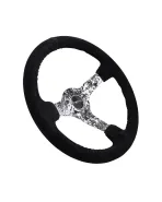 NRG Black Suede w/Digi-Camo Spokes Deep Dish Steering Wheel 350mm