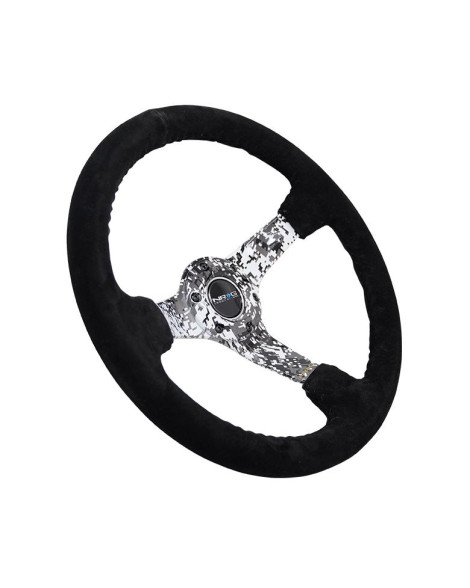 NRG Black Suede w/Digi-Camo Spokes Deep Dish Steering Wheel 350mm NRG Black Suede w/Digi-Camo Spokes Deep Dish Steering Wheel 350mm