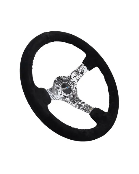 NRG Black Suede w/Digi-Camo Spokes Deep Dish Steering Wheel 350mm NRG Black Suede w/Digi-Camo Spokes Deep Dish Steering Wheel 350mm