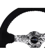 NRG Black Suede w/Digi-Camo Spokes Deep Dish Steering Wheel 350mm