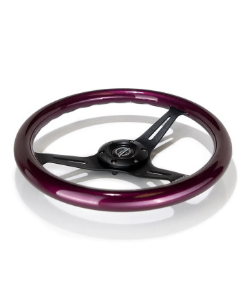NRG Steering Wheel Purple w/Black Spokes 350mm 1.5" Dish