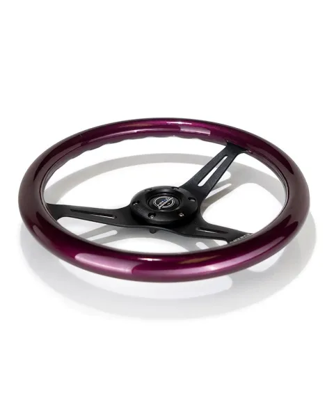 NRG Steering Wheel Purple w/Black Spokes 350mm 1.5" Dish NRG Steering Wheel Purple w/Black Spokes 350mm 1.5" Dish