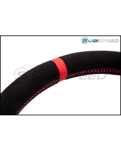 Subaru WRX & STI 15+ OLM Automotive PRO +12R Alcantara / Leather / Red Stripe Steering Wheel Subaru WRX & STI 15+ OLM Automotive PRO +12R Alcantara / Leather / Red Stripe Steering Wheel
