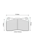 Honda Civic Type-R FK2 & FK8 PBS Front Prorace Brake Pads Honda Civic Type-R FK2 & FK8 PBS Front Prorace Brake Pads