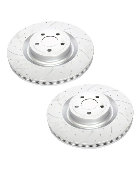 Ford Mustang 5.0L V8 GT 2015-2023 Pedders Slotted & Dimpled Front Brake Discs Ford Mustang 5.0L V8 GT 2015-2023 Pedders Slotted & Dimpled Front Brake Discs