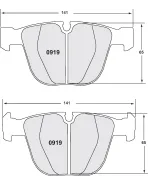 BMW M3 E90/92/93 / M5 E60 / M6 E63/E64 PFC 08 Compound Rear Brake Pads BMW M3 E90/92/93 / M5 E60 / M6 E63/E64 PFC 08 Compound Rear Brake Pads