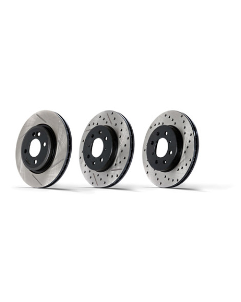 Audi A1 1.4 Turbo 185 2012 Front Stoptech Sportstop Grooved Brake Discs