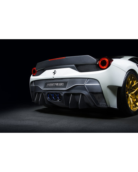 Ferrari 458 Italia Vorsteiner 458-VX Aero Rear Bumper w/Carbon Fiber Rear Diffuser Ferrari 458 Italia Vorsteiner 458-VX Aero Rear Bumper w/Carbon Fiber Rear Diffuser