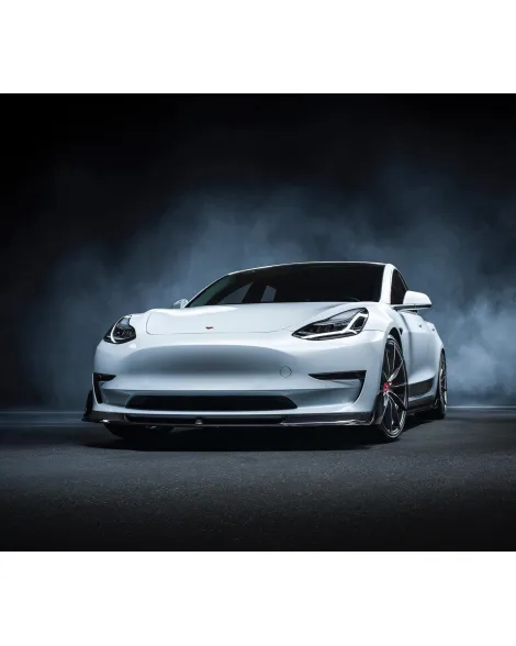 Tesla Model 3 Vorsteiner Volta Aero Carbon Fiber Front Spoiler Tesla Model 3 Vorsteiner Volta Aero Carbon Fiber Front Spoiler