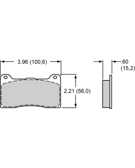 Wilwood BP-40 7816-40 Brake Pads (Set of 4 Pads for 2 Calipers) 150-12248K