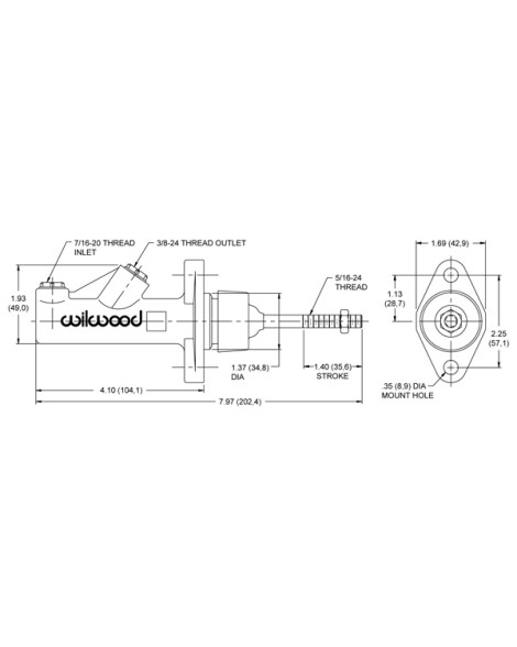 Wilwood In-Line 5/8" Master Cylinder 260-6087